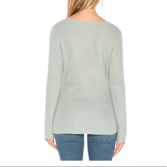 Cupcakes & Cashmere Gray Wrap Sweater Size L - Picture 2 of 13